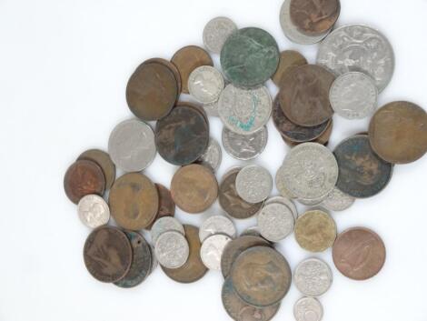 A quantity of mainly English pre-decimal coinage.