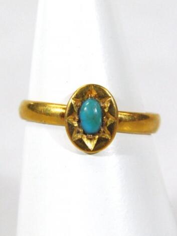 A 22ct gold ladies dress ring