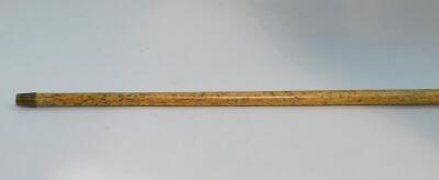 A 19thC whalebone marine ivory walking cane - 3