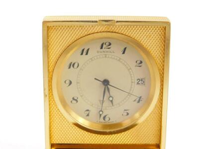 A Dunhill brass travel clock - 2