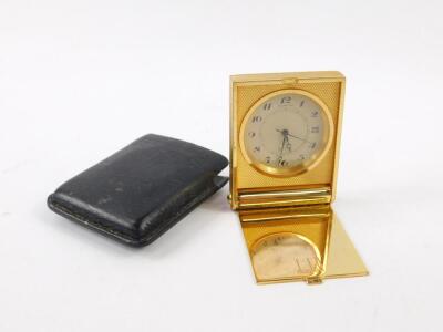 A Dunhill brass travel clock - 4