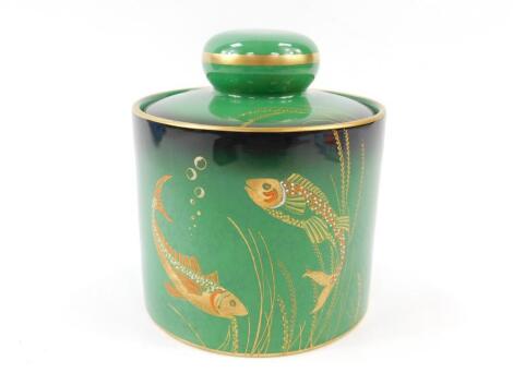 A Carltonware pottery tobacco jar for Dunhill