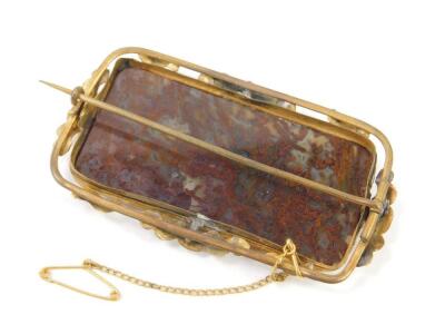 A Scottish late 19thC moss agate brooch - 2