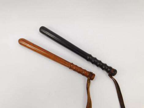 An ebony police truncheon