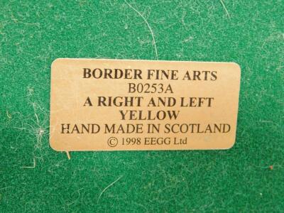 A Border Fine Arts Sculpture modelled as A Right and Left Yellow - 2