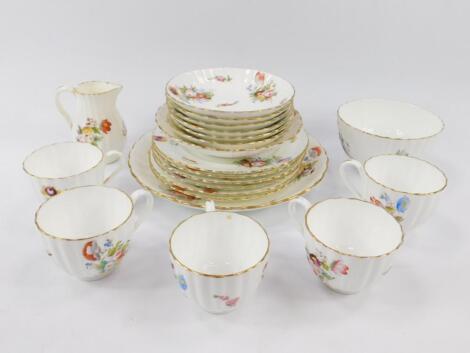 A Coalport porcelain part tea service