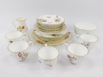 A Coalport porcelain part tea service