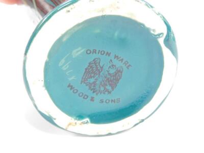 A Wood & Sons Orion Ware pottery vase decorated with waterlilies - 3