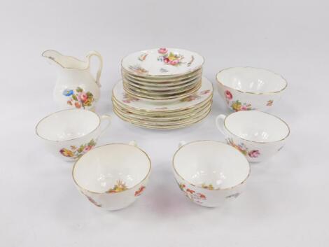 A Coalport late 19thC porcelain part tea service