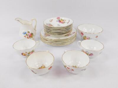 A Coalport late 19thC porcelain part tea service