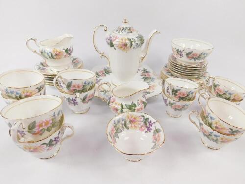 A Paragon porcelain part tea and coffee service decorated in The Country Lane pattern