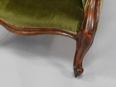 A Victorian mahogany spoon back armchair - 2