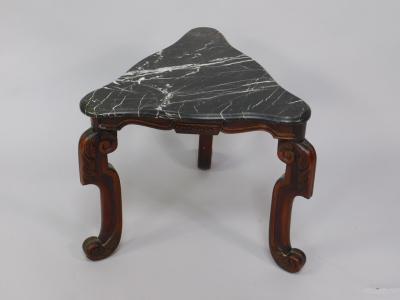 A Georgian style hardwood triangular occasional table