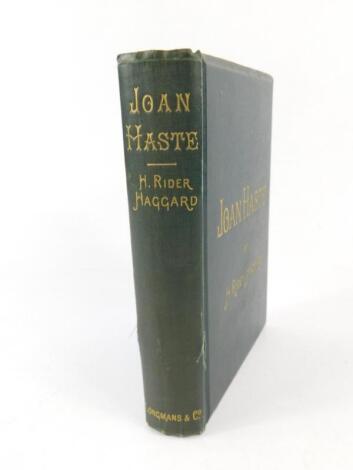 H Rider Haggard. Joan Haste