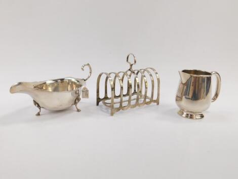 An Edward VIII silver sauce boat