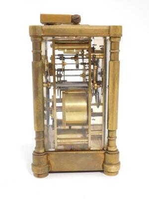 A late 19thC brass carriage clock - 2