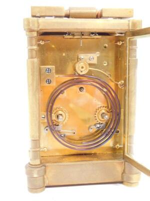 A late 19thC brass carriage clock - 3