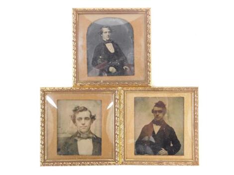 Three ambrotype photographs