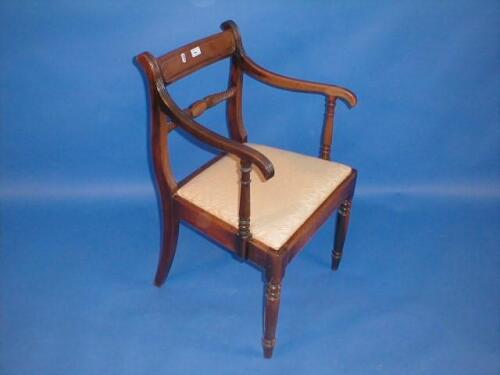 A George III mahogany carver chair