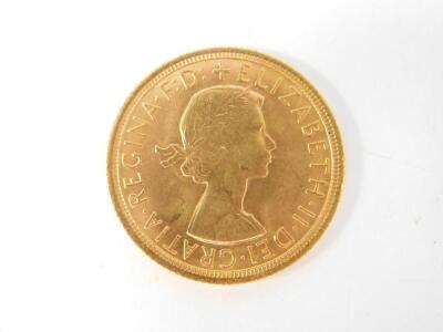 An Elizabeth II gold sovereign 1965 - 2