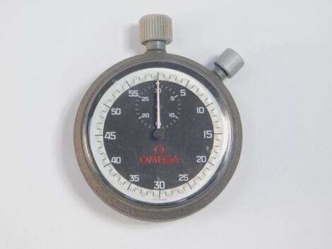 An Omega pocket stopwatch.