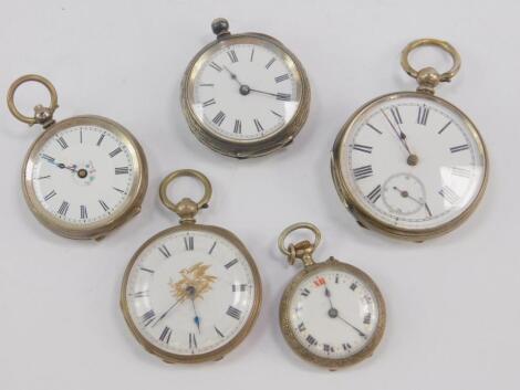 A Victorian lady's silver cased pocket watch