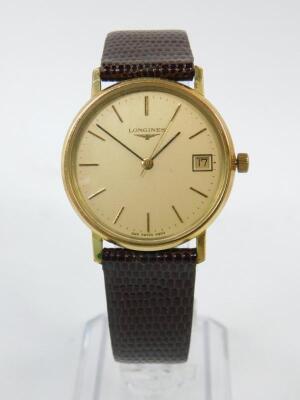 A Longines gentleman's gold plated wristwatch - 2