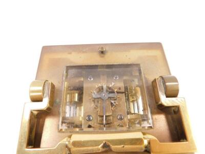 A French late 19thC brass repeating carriage clock - 4