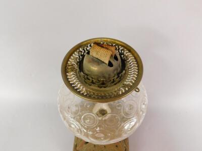 A Duplex late 19thC cast iron oil lamp - 2