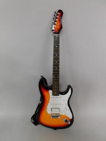 A Bismark electric fender Stratocaster guitar