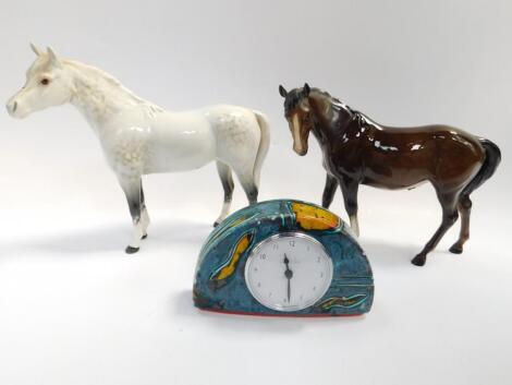 A Poole Tradpots Studio Pottery clock