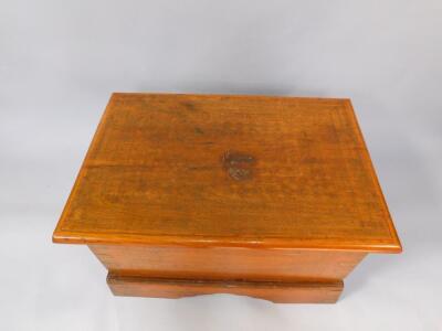 An Indian hardwood and brass inlaid and bound chest - 2