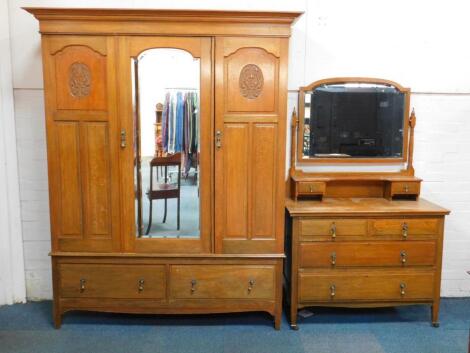 A Victorian double wardrobe