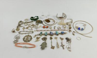 Silver and costume jewellery