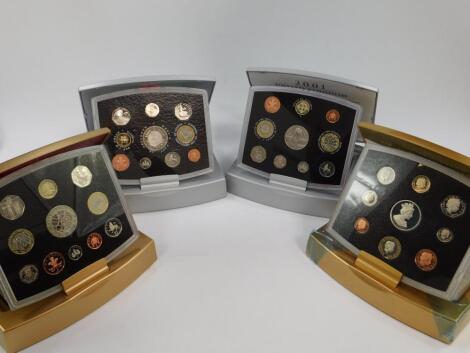 Four United Kingdom Executive Proof Coin Collection Sets