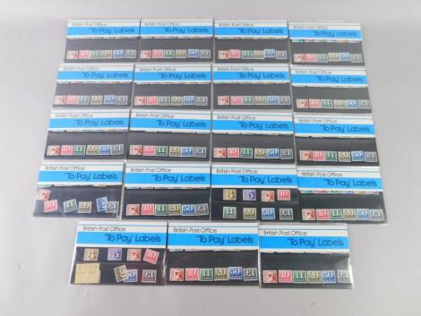 GB.- QEII.- Nineteen packs of 1970 to 1976 Postage Due Stamps