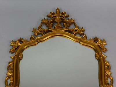 A rococo style gilt wall mirror - 2