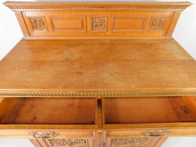 A Victorian oak buffet - 3