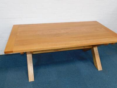 An oak refectory style dining table - 2