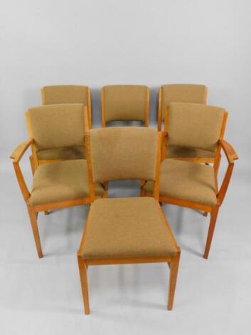 A set of Russell of Broadway oak framed dining chairs