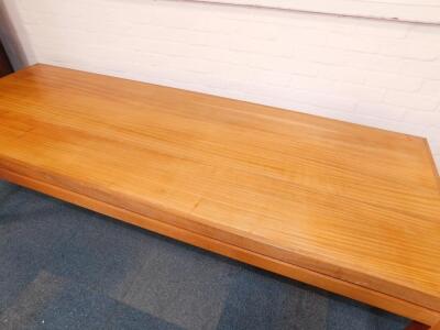 A rectangular teak dining table - 2