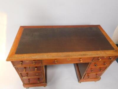 A Victorian mahogany twin pedestal desk - 2