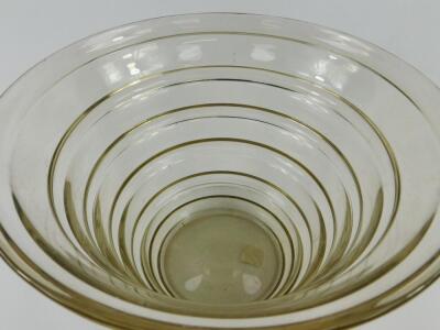 A Whitefriars early 20thC ribbed glass bowl of tapering form - 2