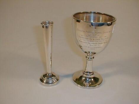 A silver agricultural prize cup