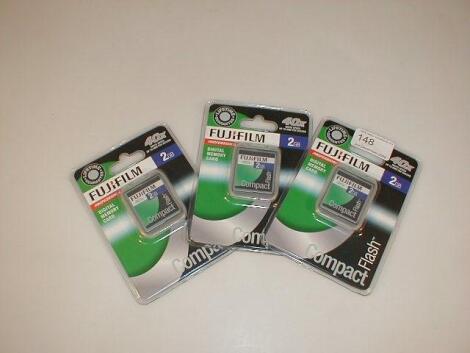 Three Fuji 2GB data cards