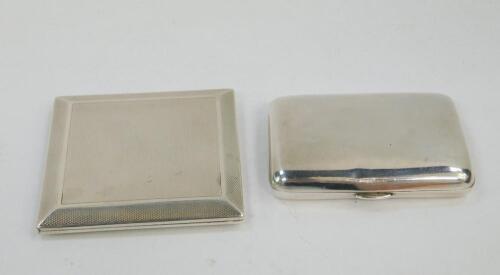 An Edward VII curved silver cigarette case