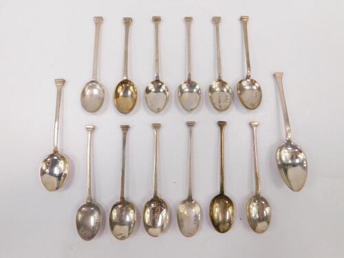 A group of mid 20thC silver seal top coffee and tea spoons