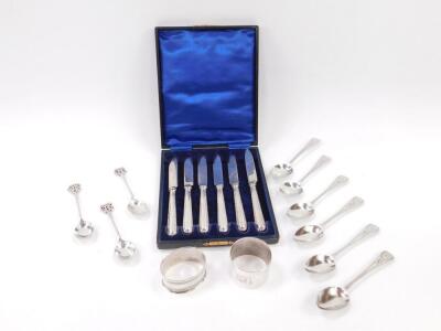 A set of six George III silver teaspoons