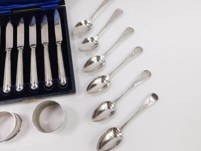 A set of six George III silver teaspoons - 2