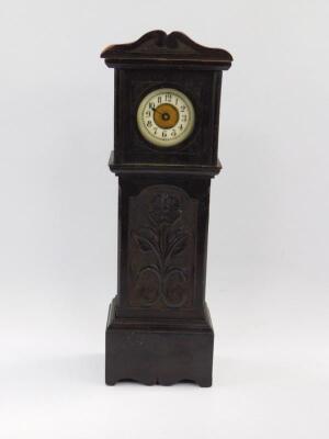 A late 19thC miniature longcase clock